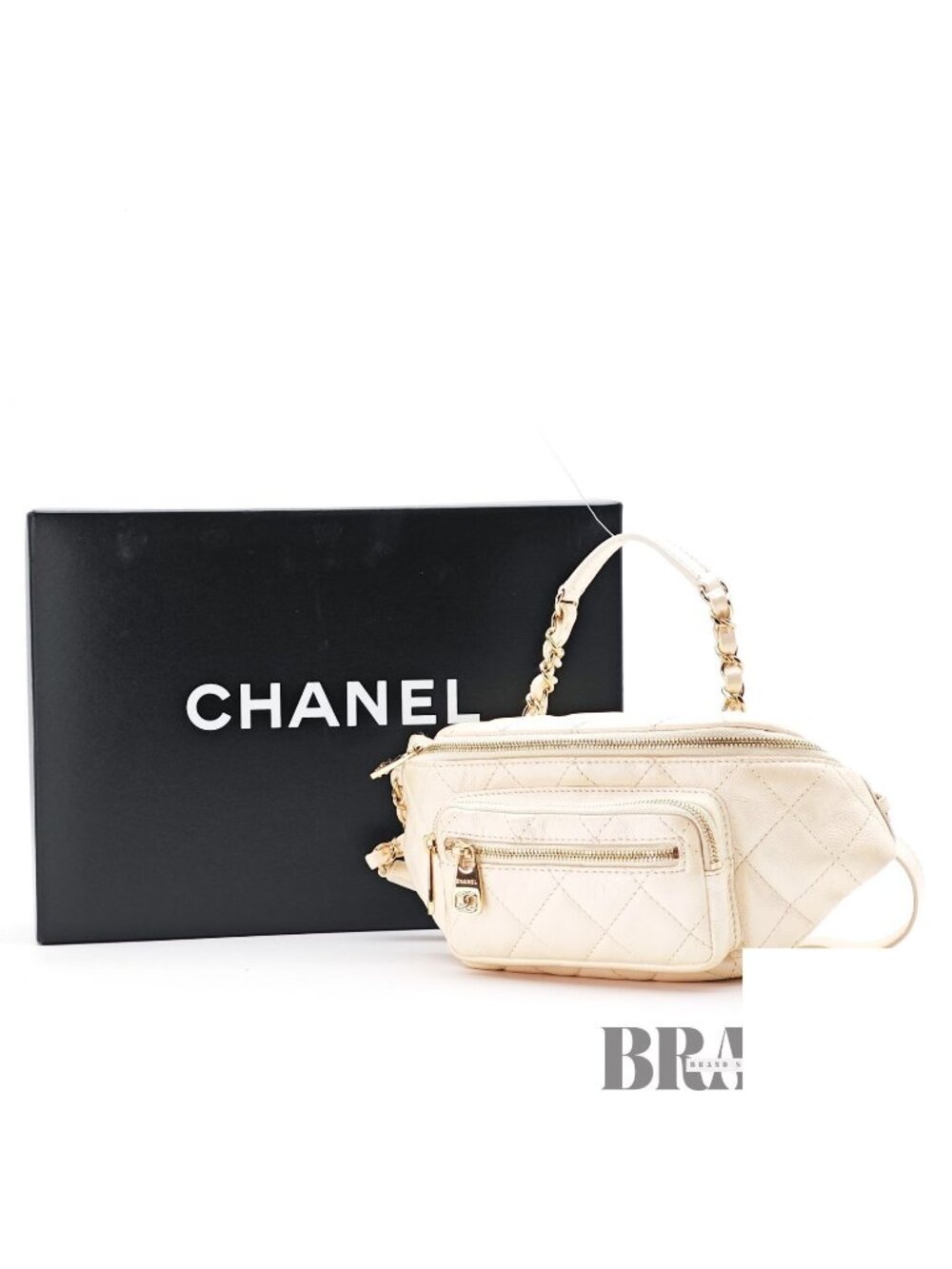 Chanel Quilted Waist Bag White